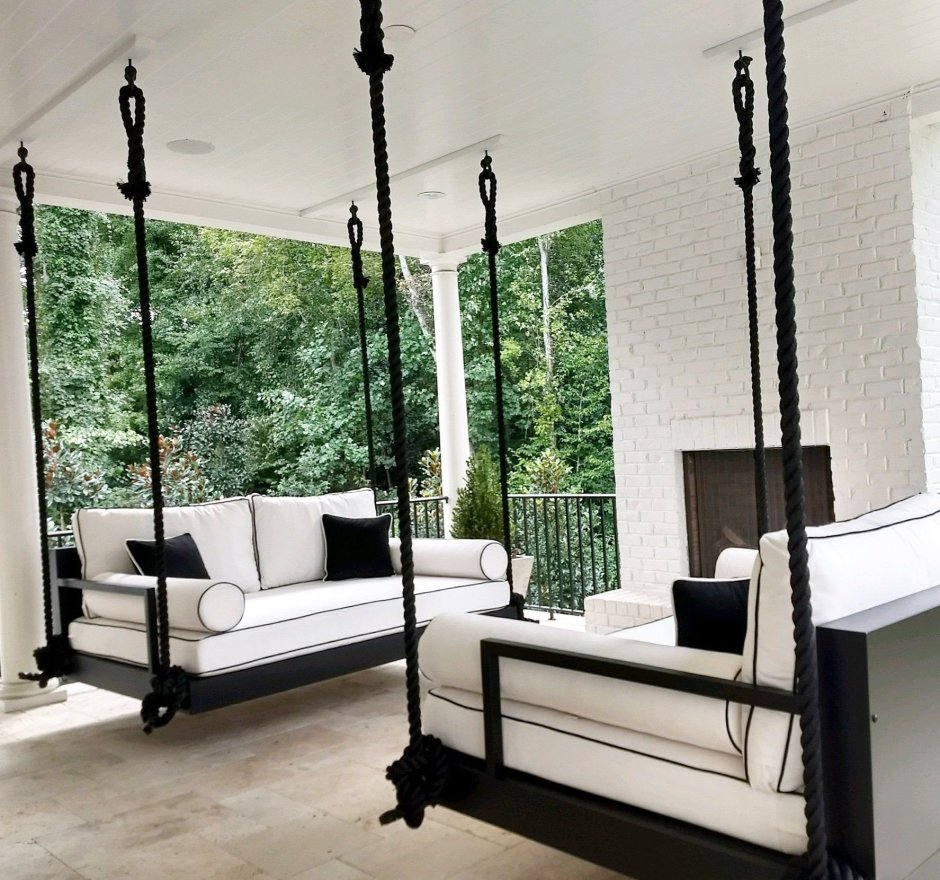 Подвесная кровать качели