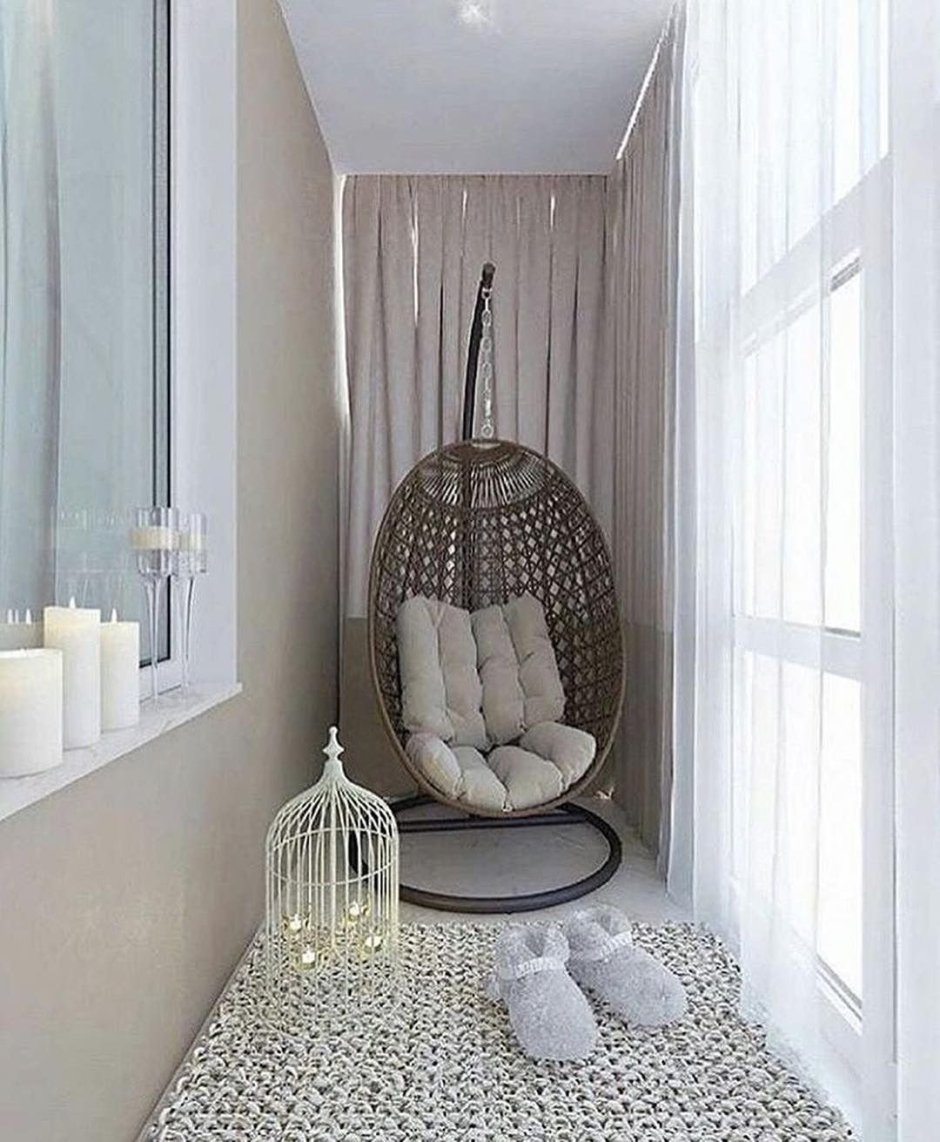 Подвесное кресло в интерьере