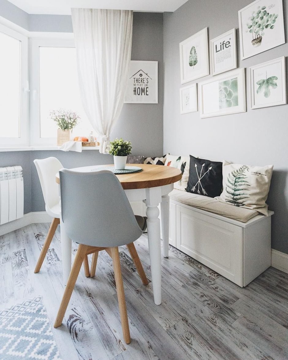 Скамья на кухню в скандинавском стиле