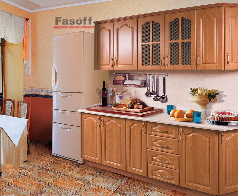 Кухня цвет ольха в интерьере