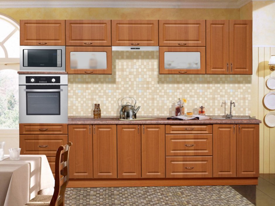 Кухонный гарнитур цвет ольха