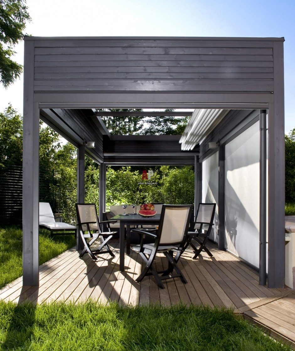 Пергола с тканевой крышей