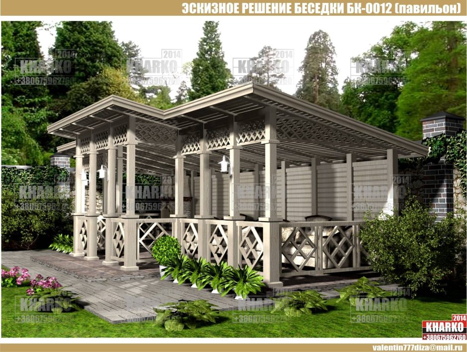 Беседка в прованском стиле