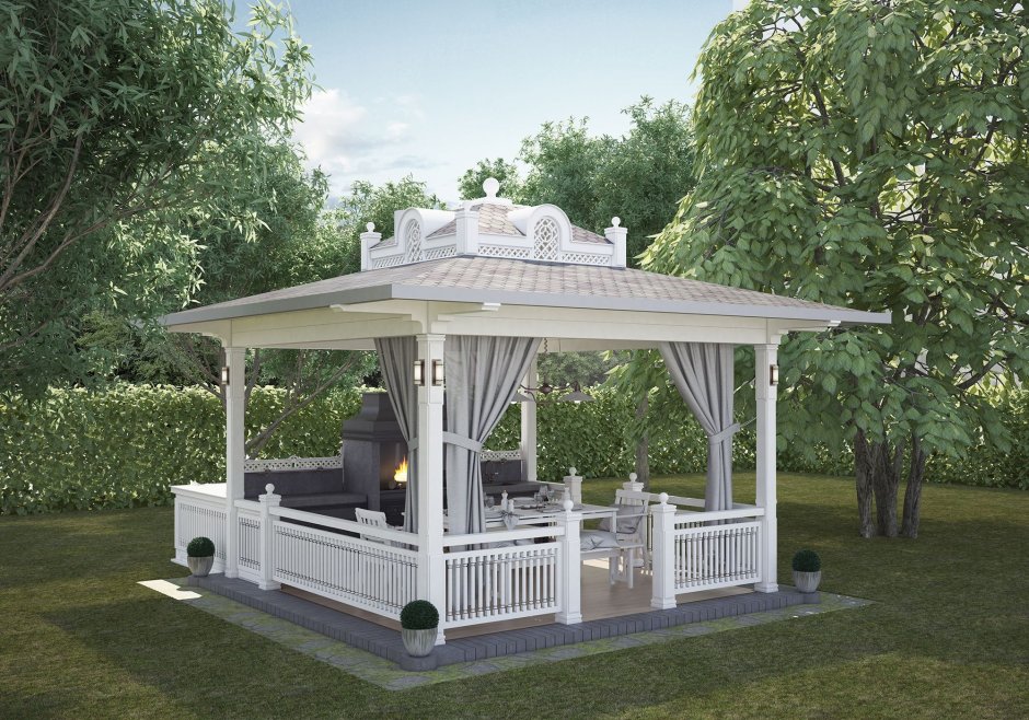 Белая беседка
