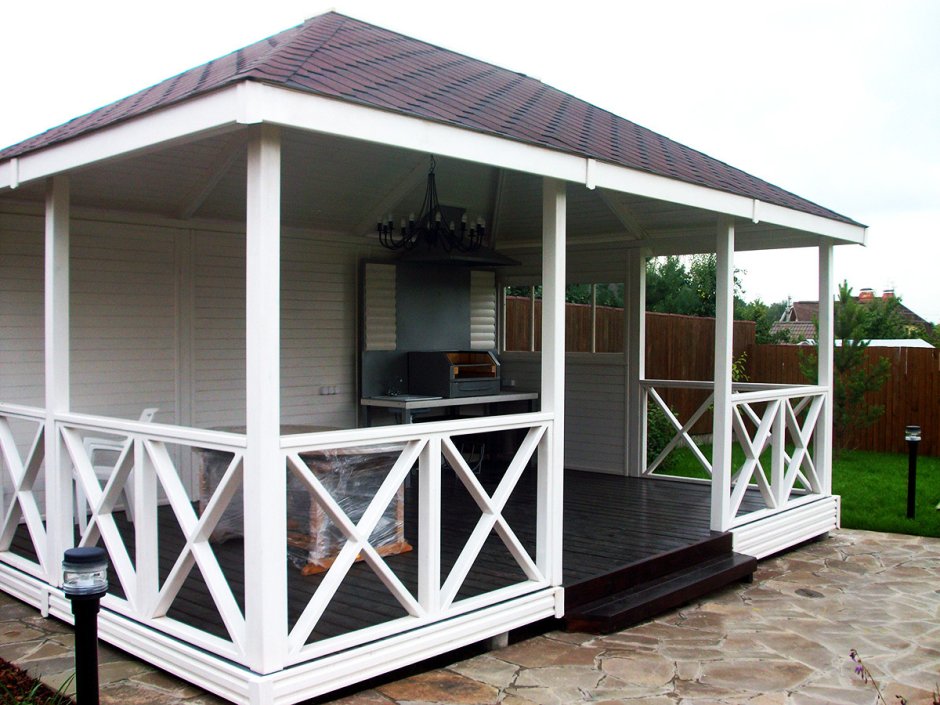 Беседка с террасой