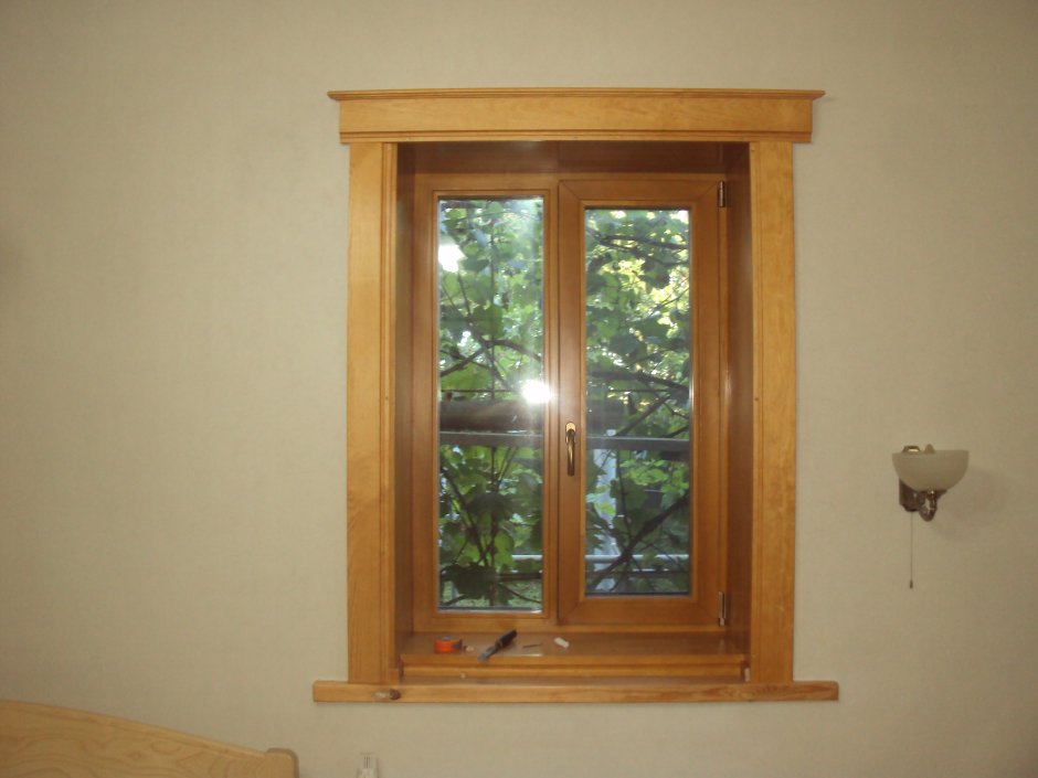 Откосы из дерева на окна