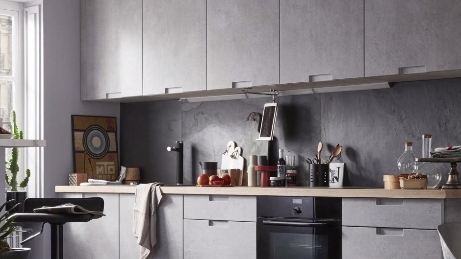 Кухня Леруа Мерлен серая Берлин