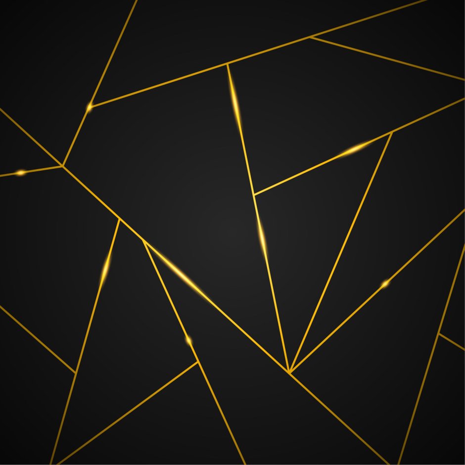 Черная стена с золотыми полосками