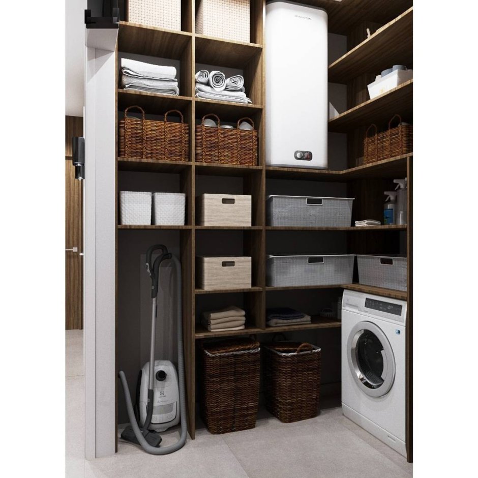 Гардеробная со стиральной машиной