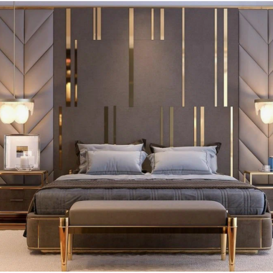 Мягкие панели на стену в спальню