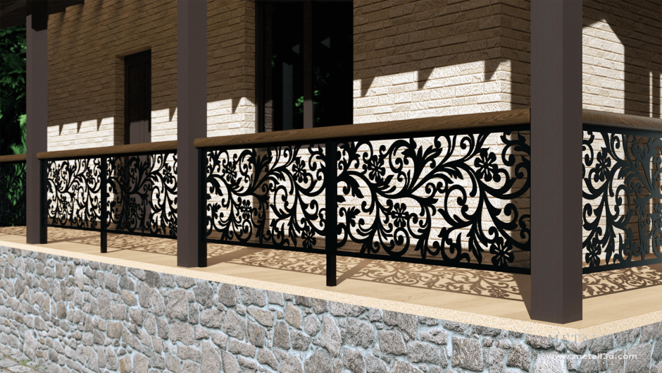 Перила для веранды из металла