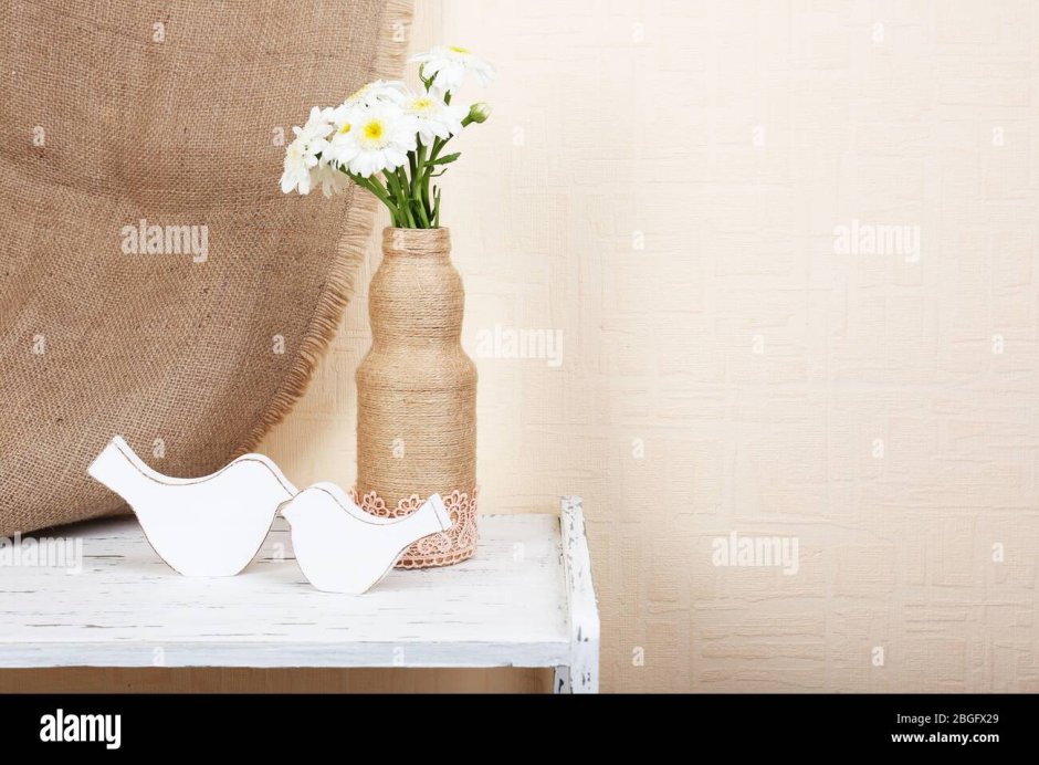 Мешковина на стенах