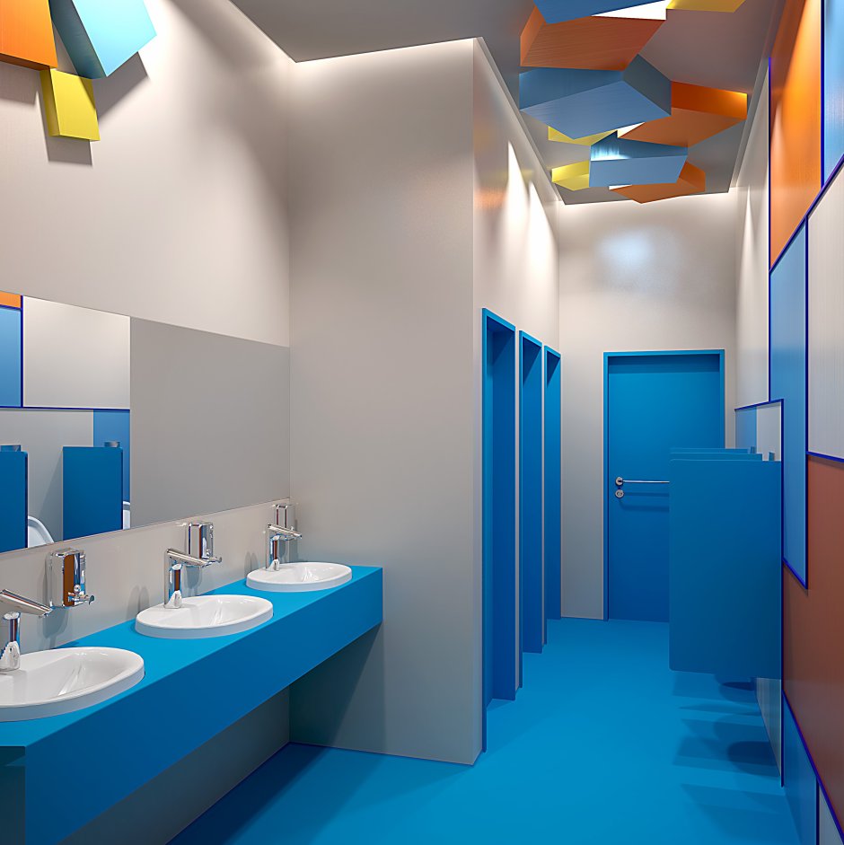 Современный туалет в школе