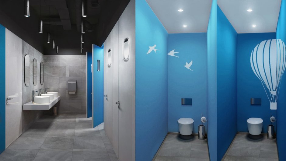 Туалетная комната в детском саду