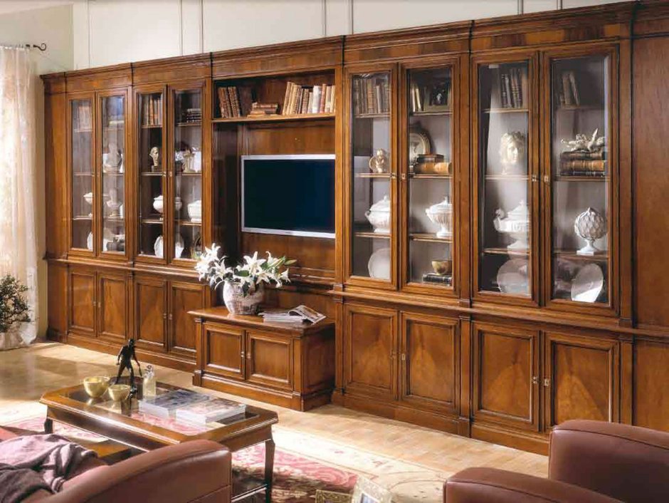 Стенка классика-1 Боровичи дуб беленый