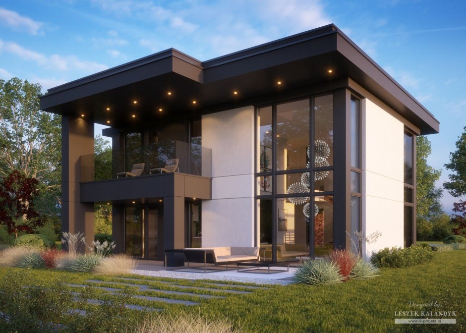 Монолитный дом с панорамными окнами