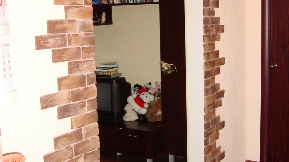 Отделка углов декоративным кирпичом