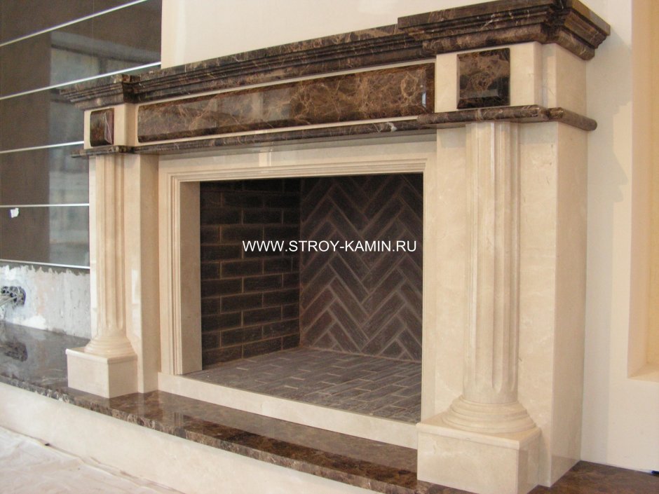 Облицовка камина керамогранитом