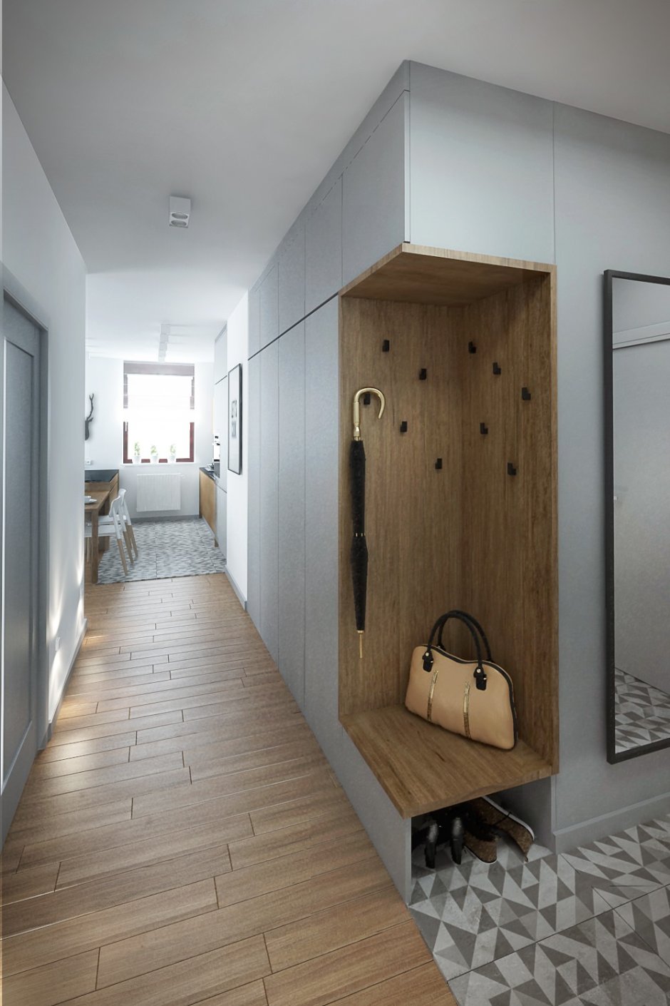 Прихожие для г образного коридора