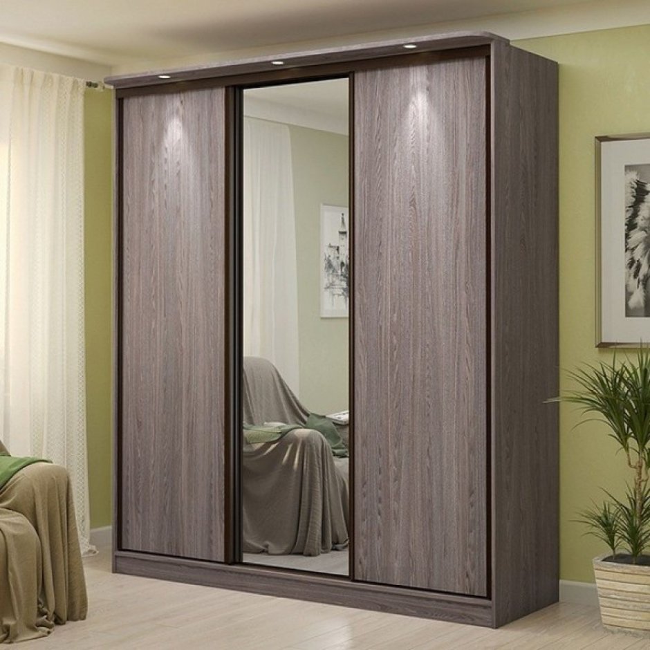 Шкаф-купе ясень Анкор светлый 100