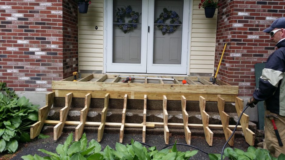 Опалубка для крыльца без ступеней