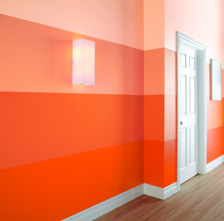 Персиковый цвет стен в офисе
