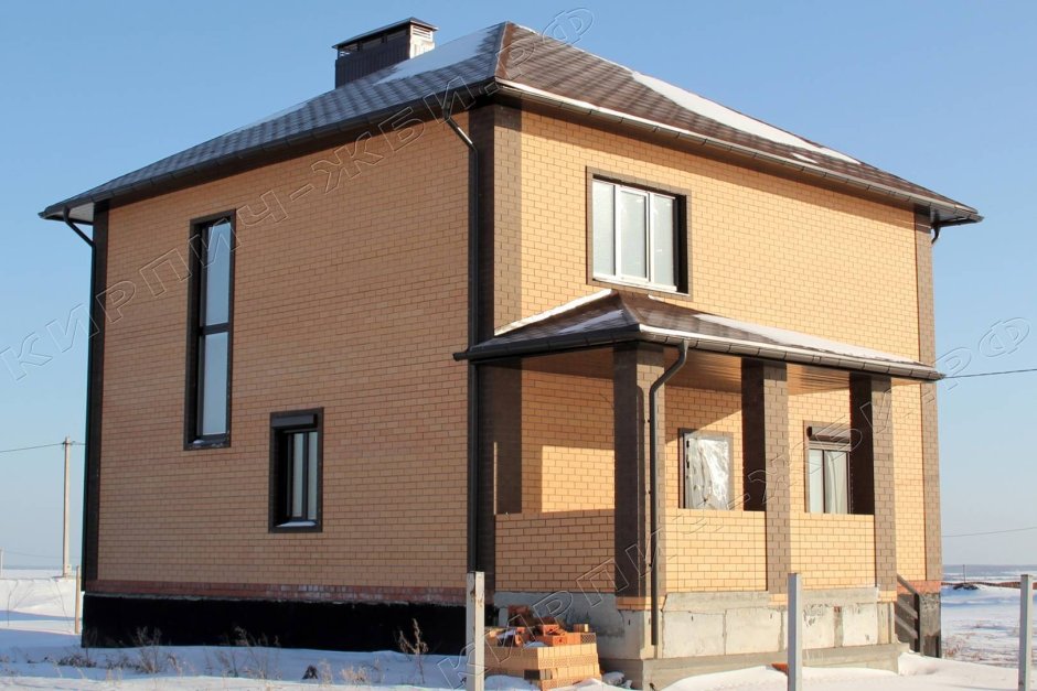 Дом кирпич солома