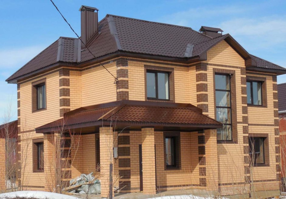 Коттедж из облицовочного кирпича