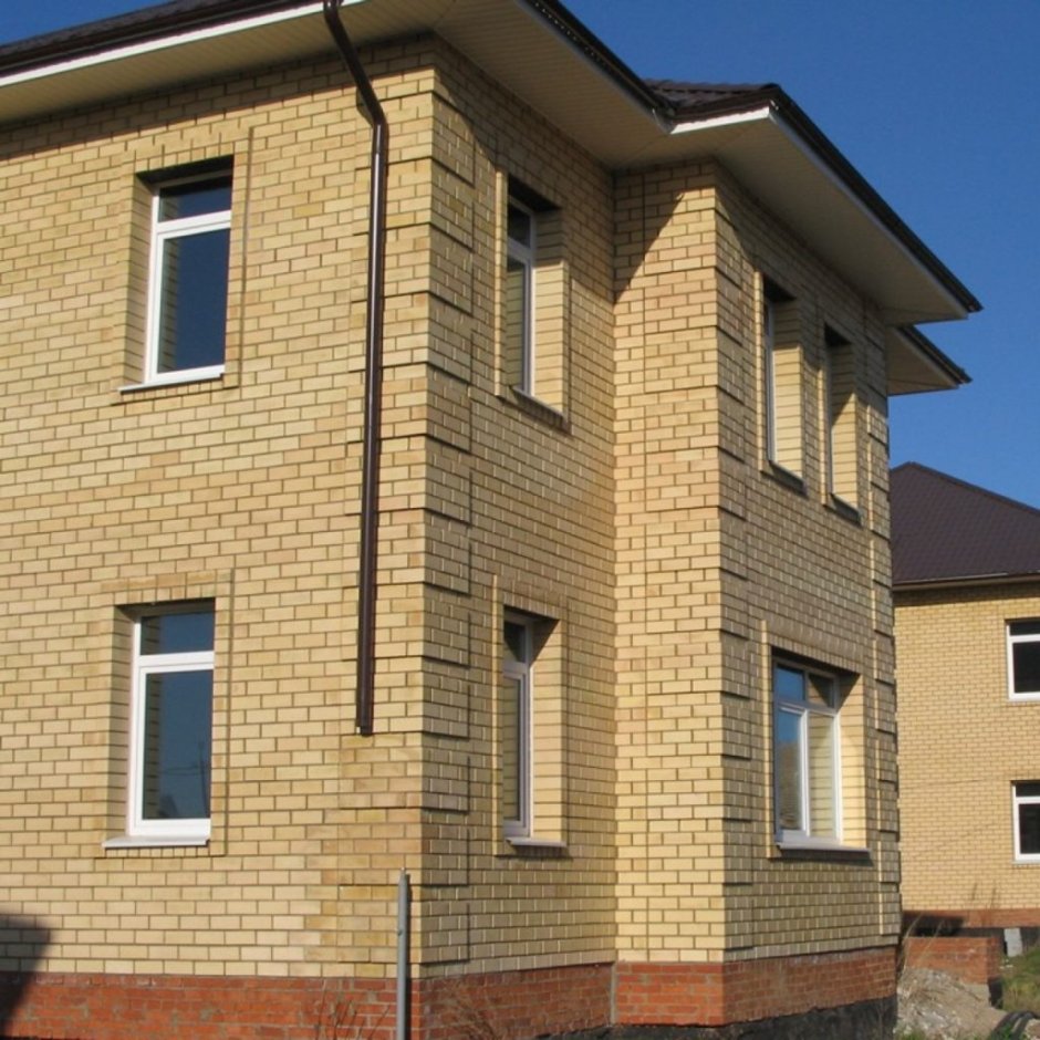 Кирпич облицовочный Глубокинский желтый