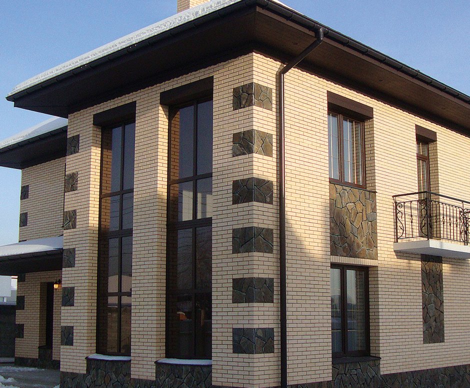 Кирпич Железногорский слоновая кость дом