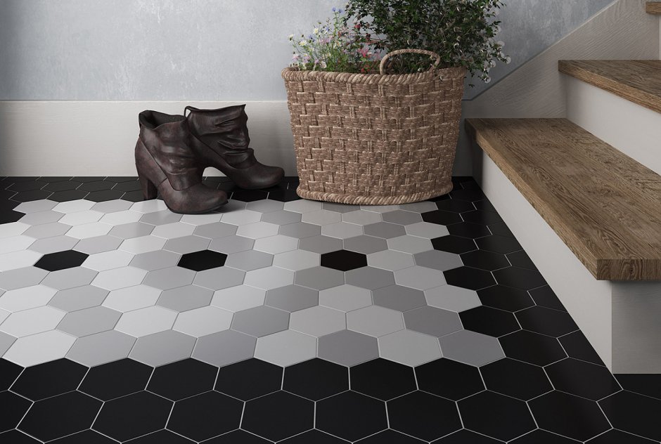 Мозаика Гексагон в ванной