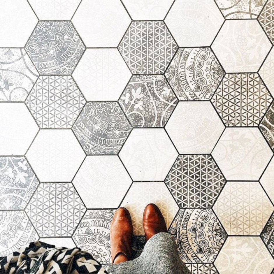 Мозаика Гексагон перламутр