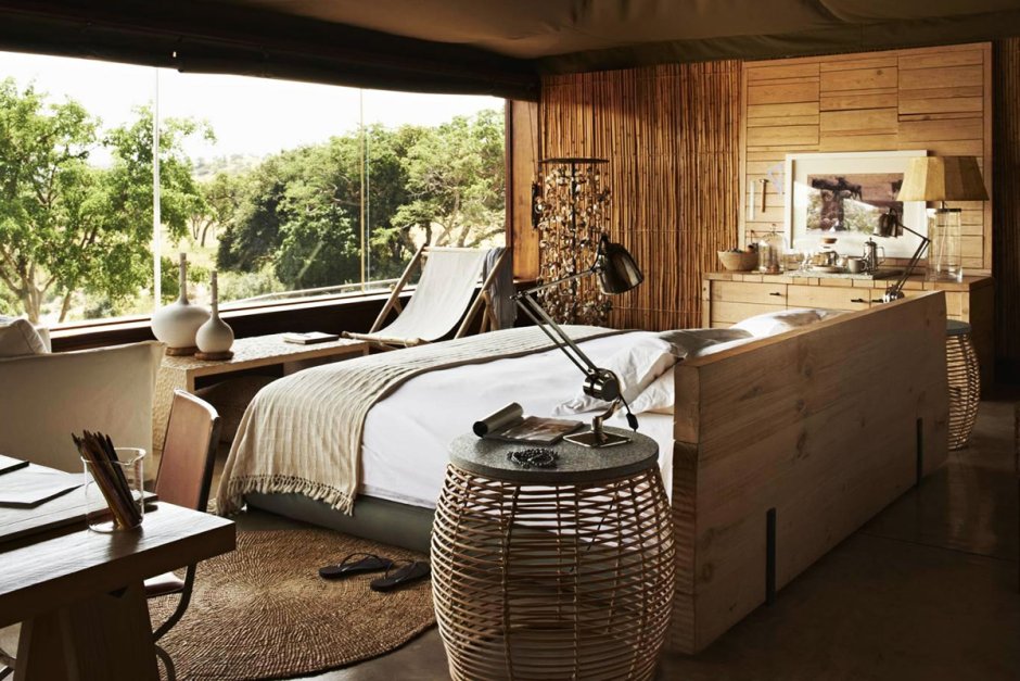 Спальня в стиле сафари Африка