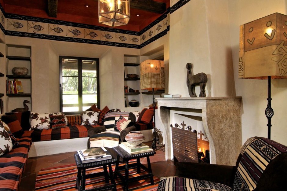 Этностиль Африканский интерьер черный