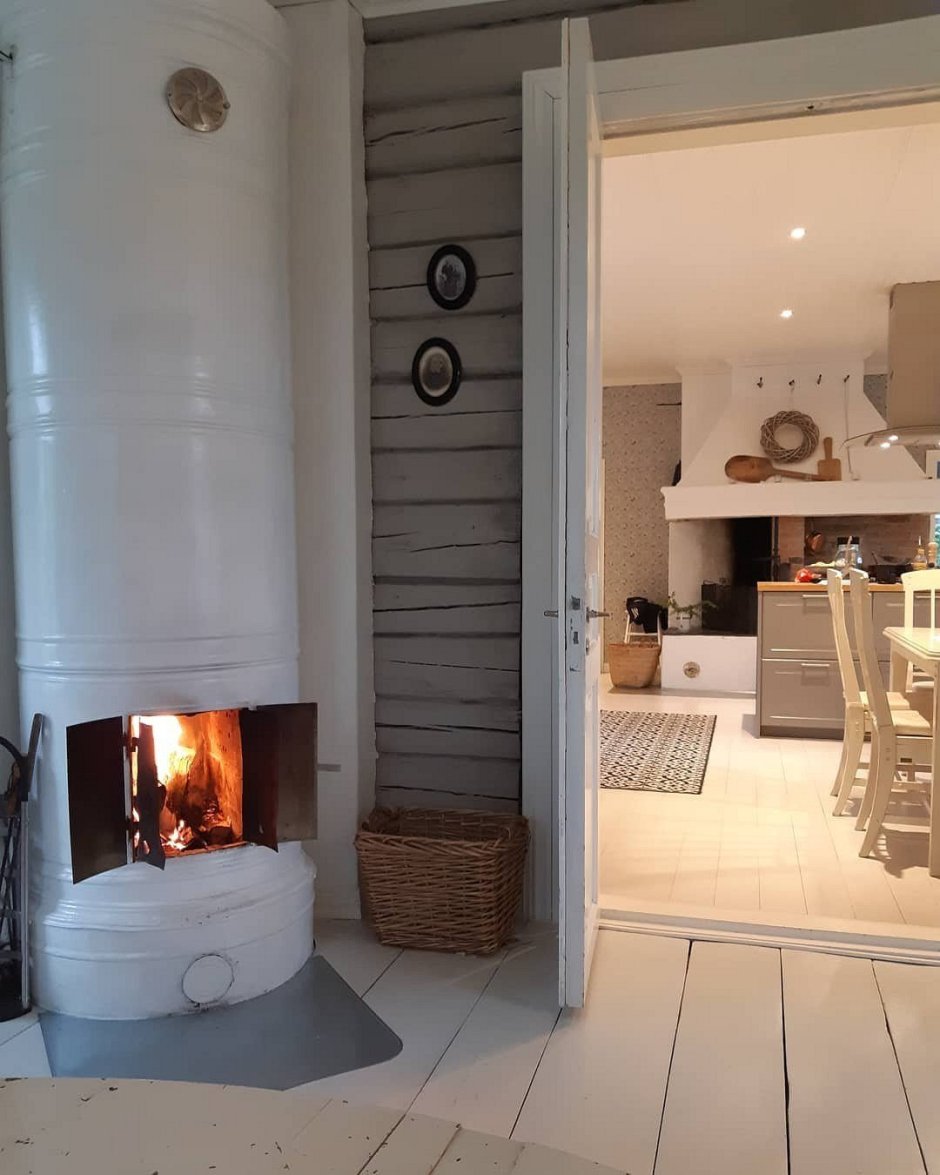 Печь камин отопительная дровяная