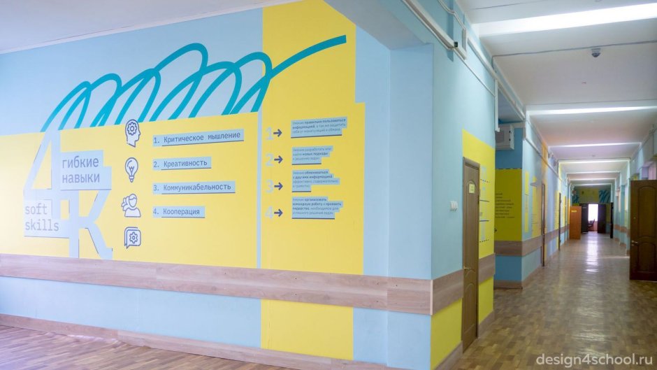 Оформление рекреации в школе стендами