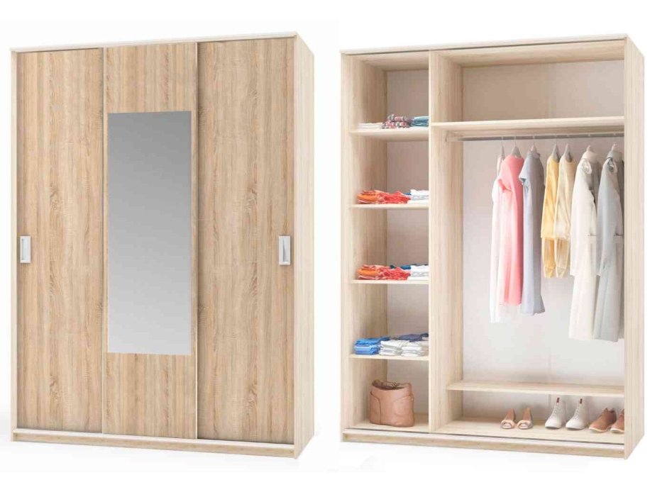 Шкаф-купе «комфорт» (1500) 3 дв.