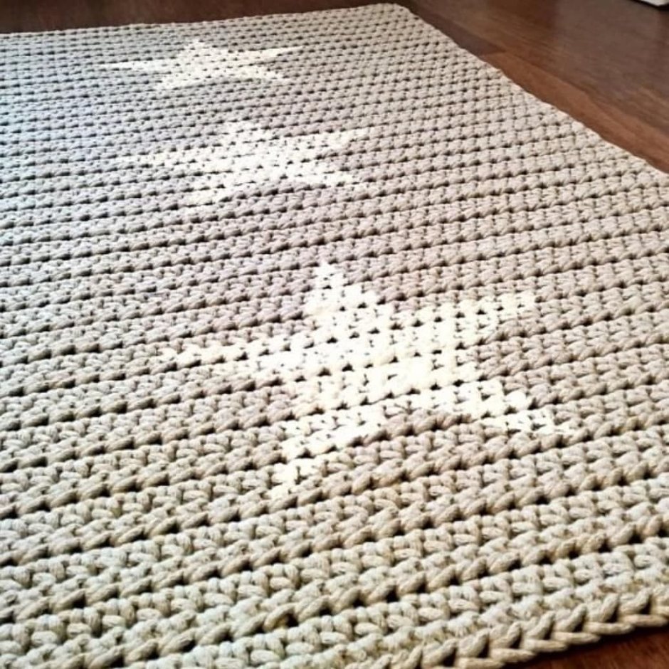 Прямоугольный плед из трикотажной пряжи