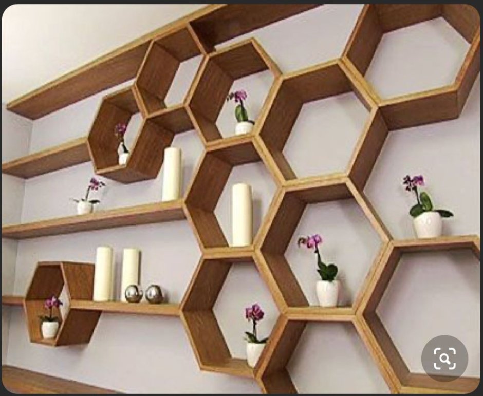 Полка настенная соты