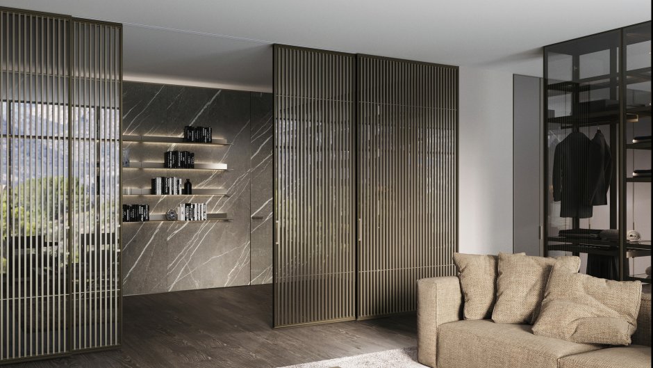 Перегородки Юнион раздвижные Union межкомнатные