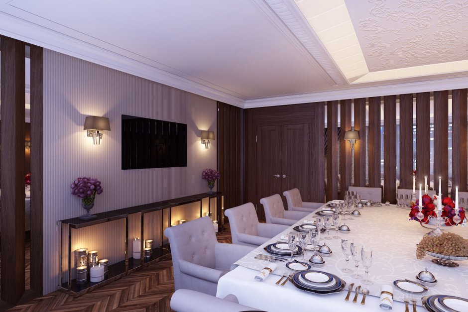 Современный интерьер банкетного зала