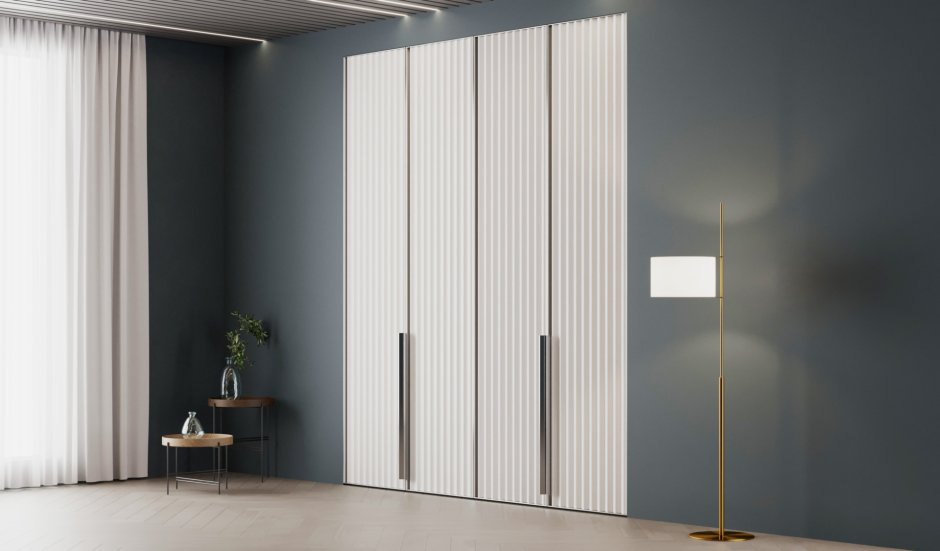 Шкаф с рифлеными фасадами