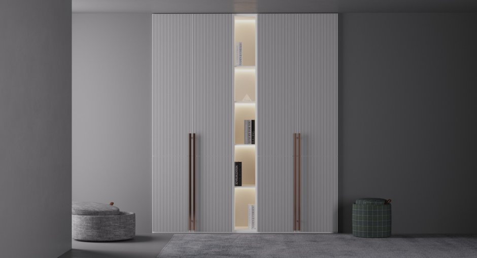 Шкаф с вертикальной фрезеровкой