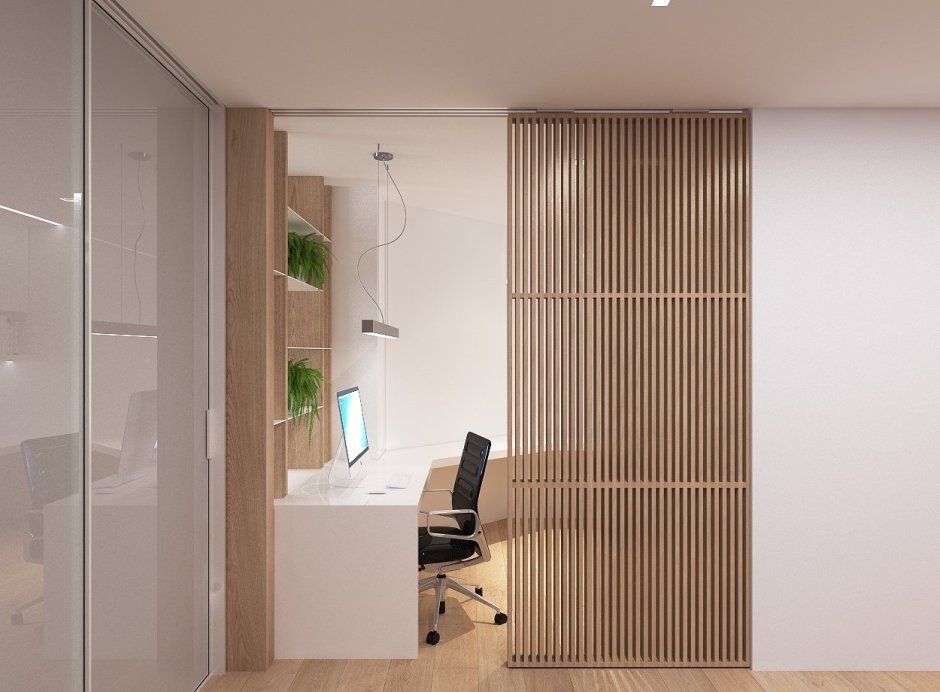 Реечные раздвижные перегородки