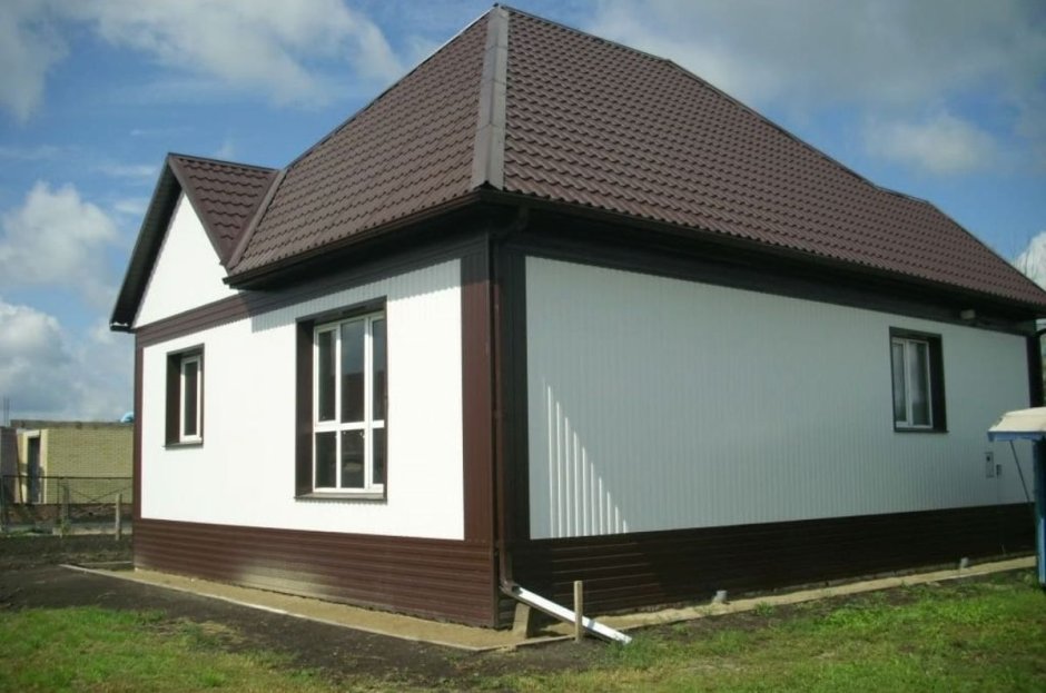 Фасад из профнастила