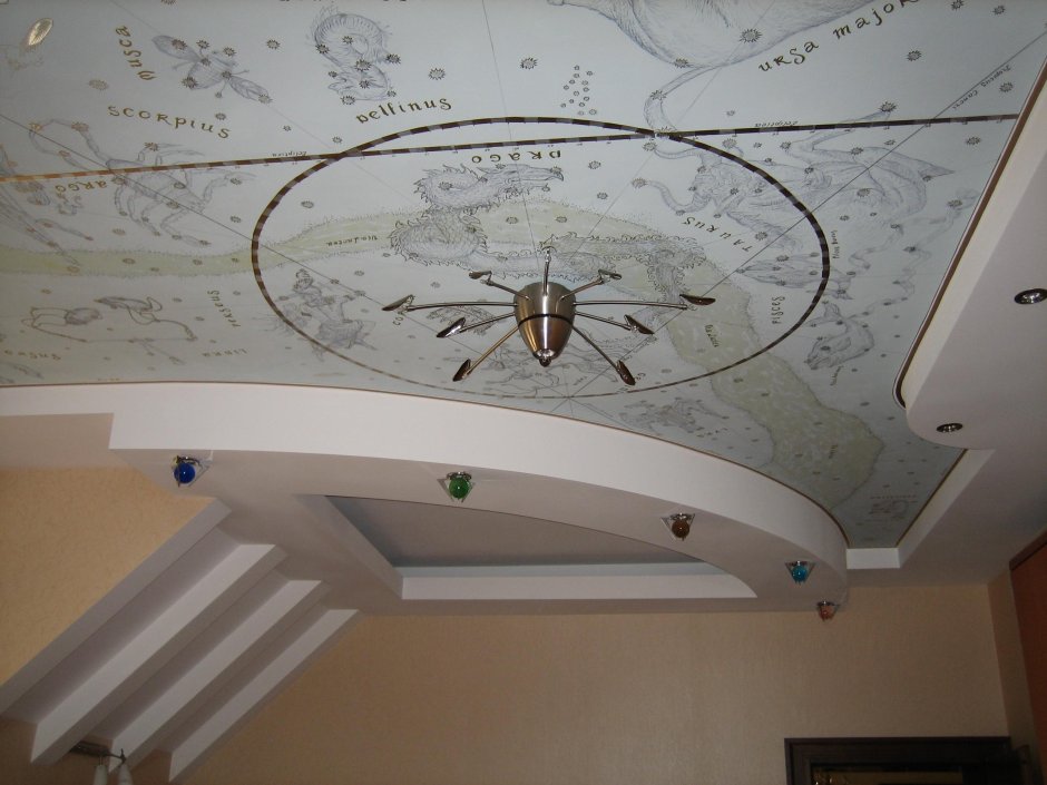 Подвесные потолки из гипсокартона рисунки