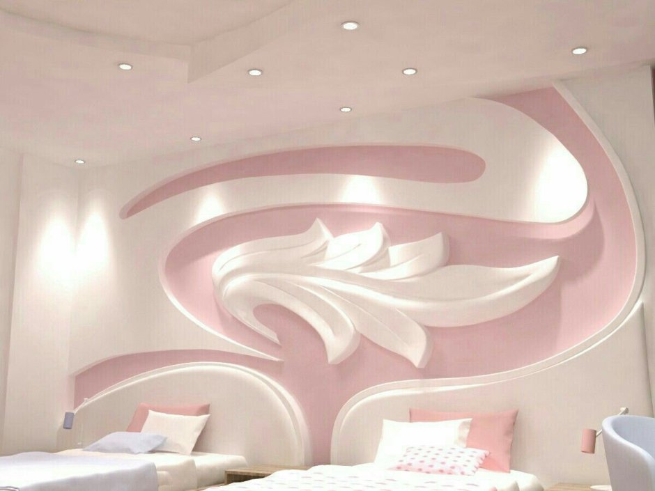 Гипсокартон потолок фигура на зал 2015