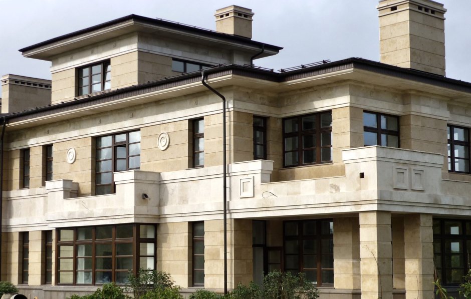 Травертин стена фасад