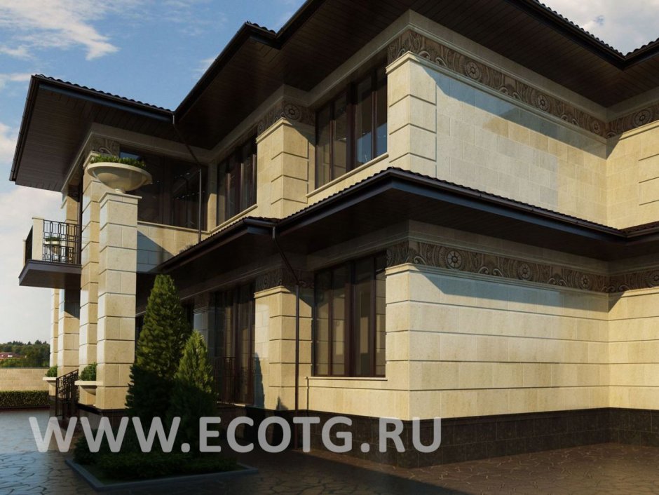Травертин фасад Таджикистан