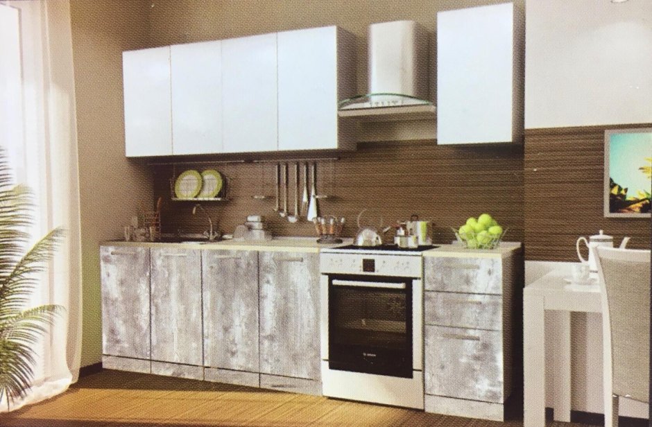 ЛДСП бетон Пайн кухня